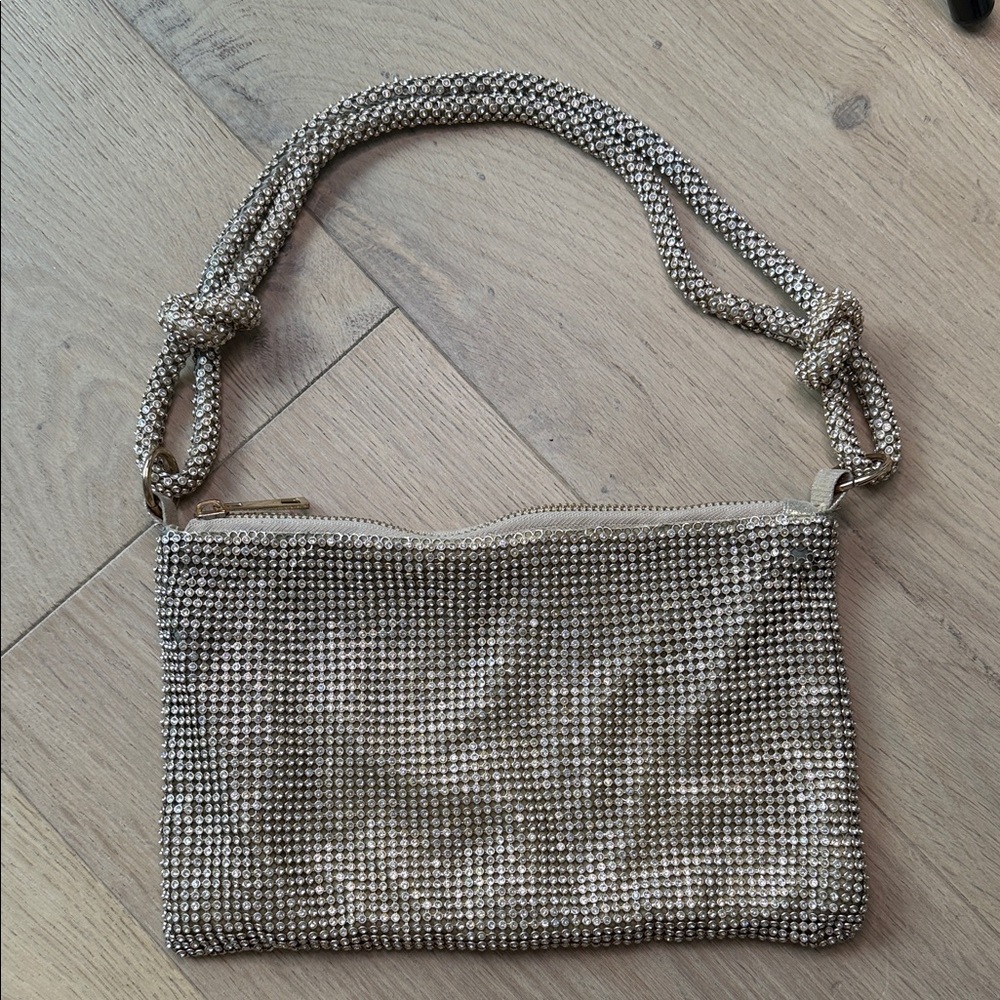 Elegant Gold Beaded Women's Bag